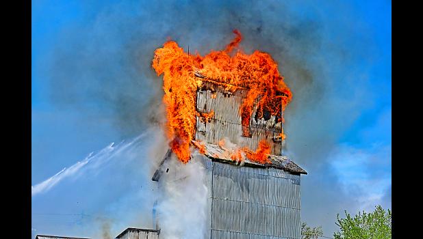 A training burn was held in Clarksville on May 7. The Clarksville Fire Department conducted a training burn at an old mill. Numerous area fire departments participated in the burn. Photos by Larry Klodt.